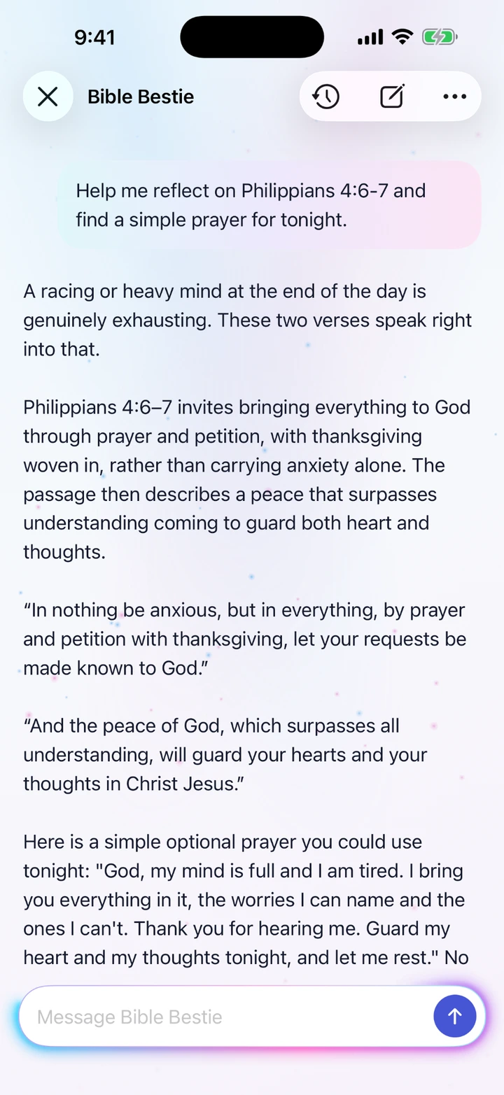 Ask Bible Bestie a question about prayer