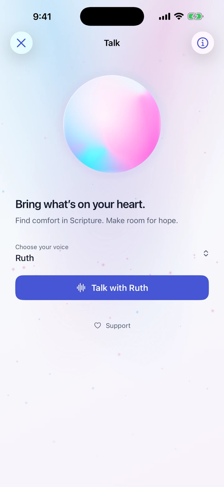 Choose a voice and start a Live conversation