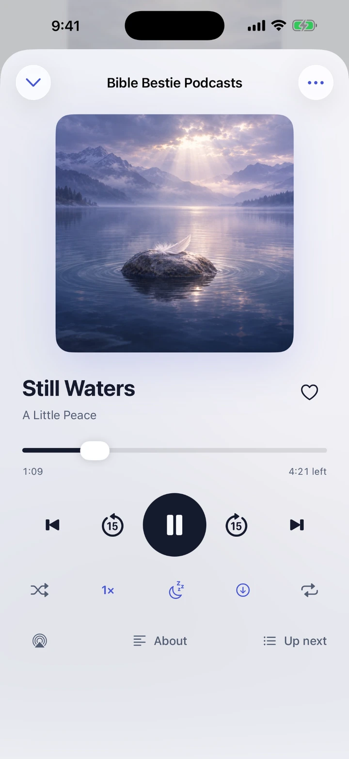 Still Waters episode in the Bible Bestie podcast player